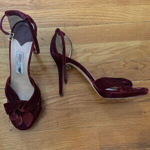 Jimmy Choo suede d'orsay heel